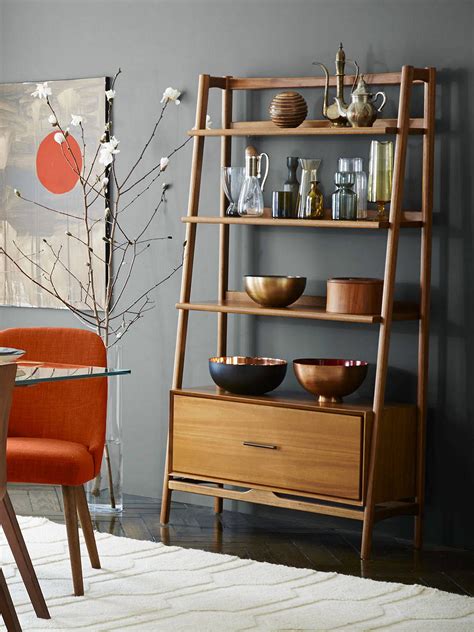 Find Out More About Mid-Century Bookshelf with Drawer (56 cm) at West Elm Australia. . West elm bookshelf